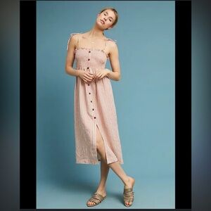 Anthropologie Faithfull Brighton Linen Dress